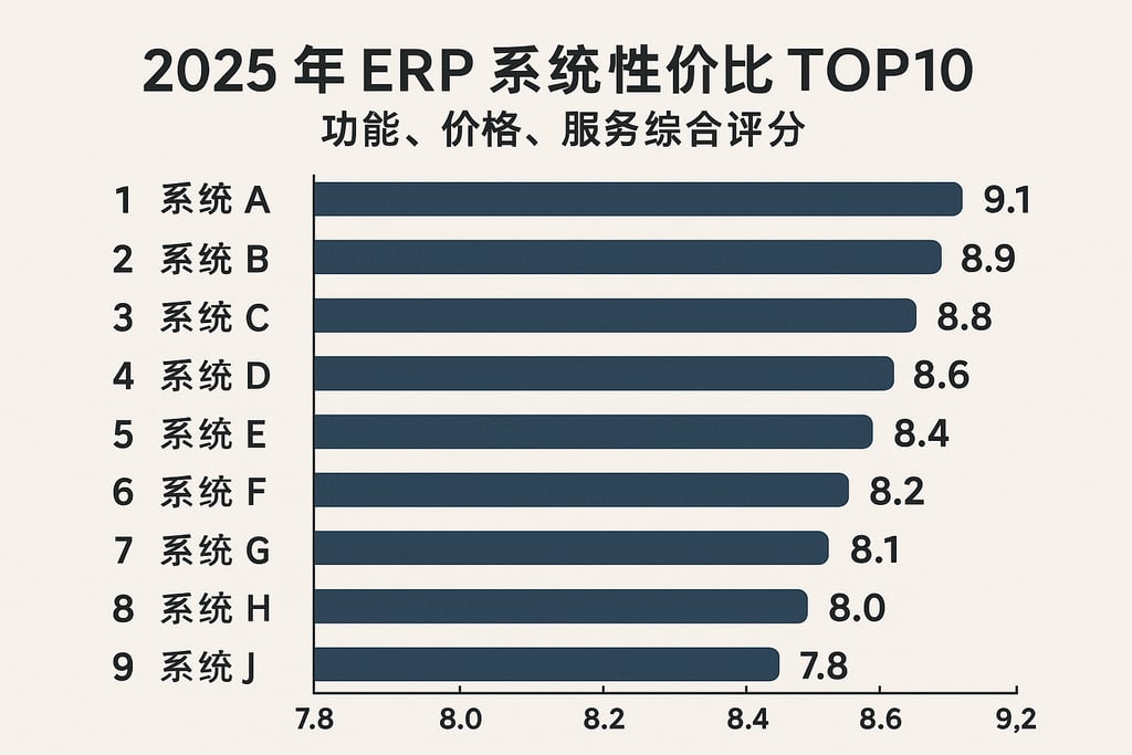 2025 年 ERP 系统性价比 TOP10：功能、价格、服务综合评分